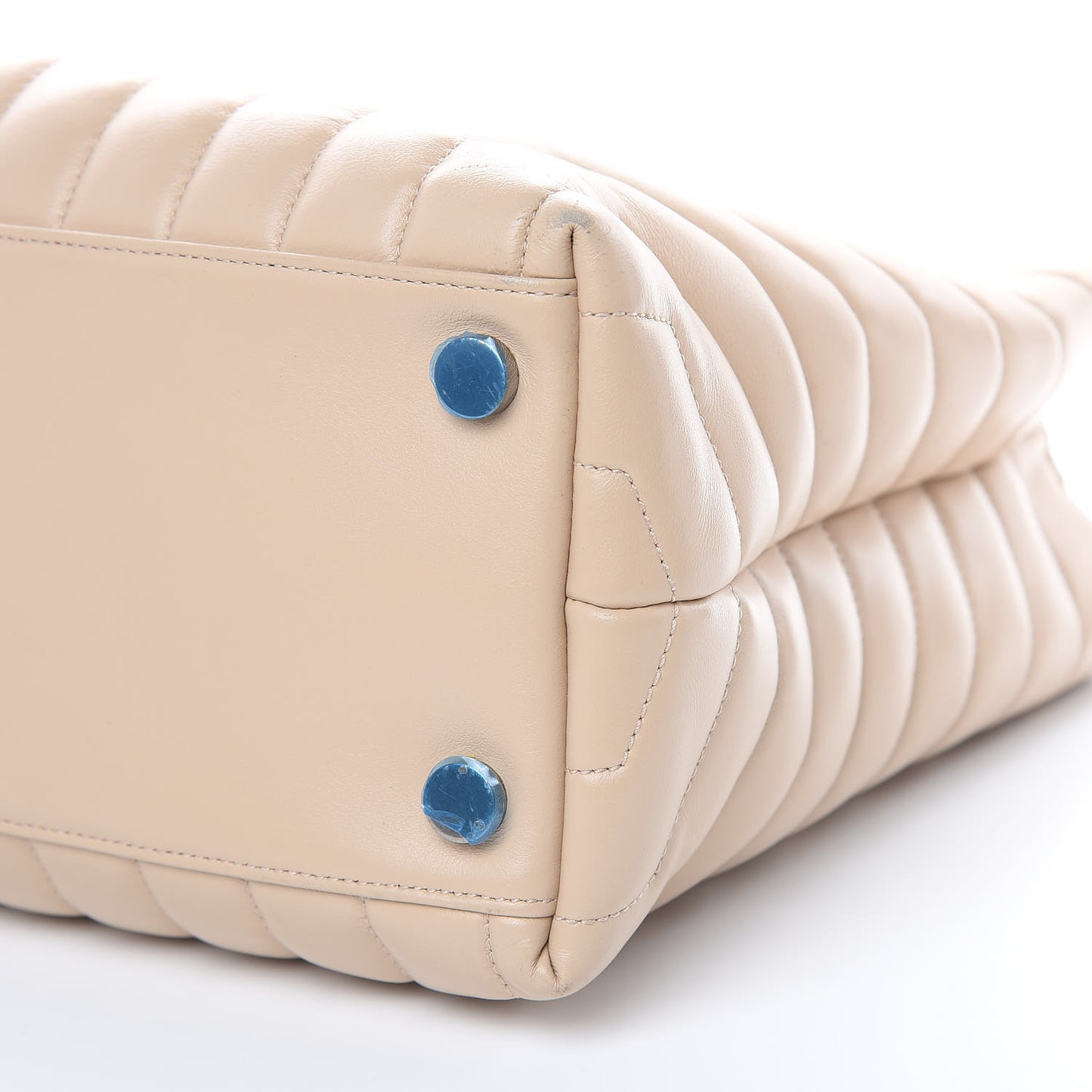 Calfskin Y Quilted Monogram Large Loulou Shopper Nude Powder