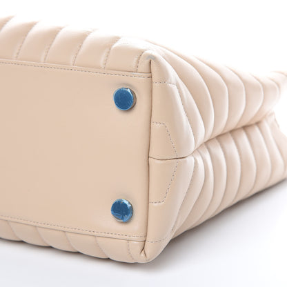 Saint Laurent Calfskin Y Quilted Monogram Large Loulou Shopper Nude Powder 9 of 14