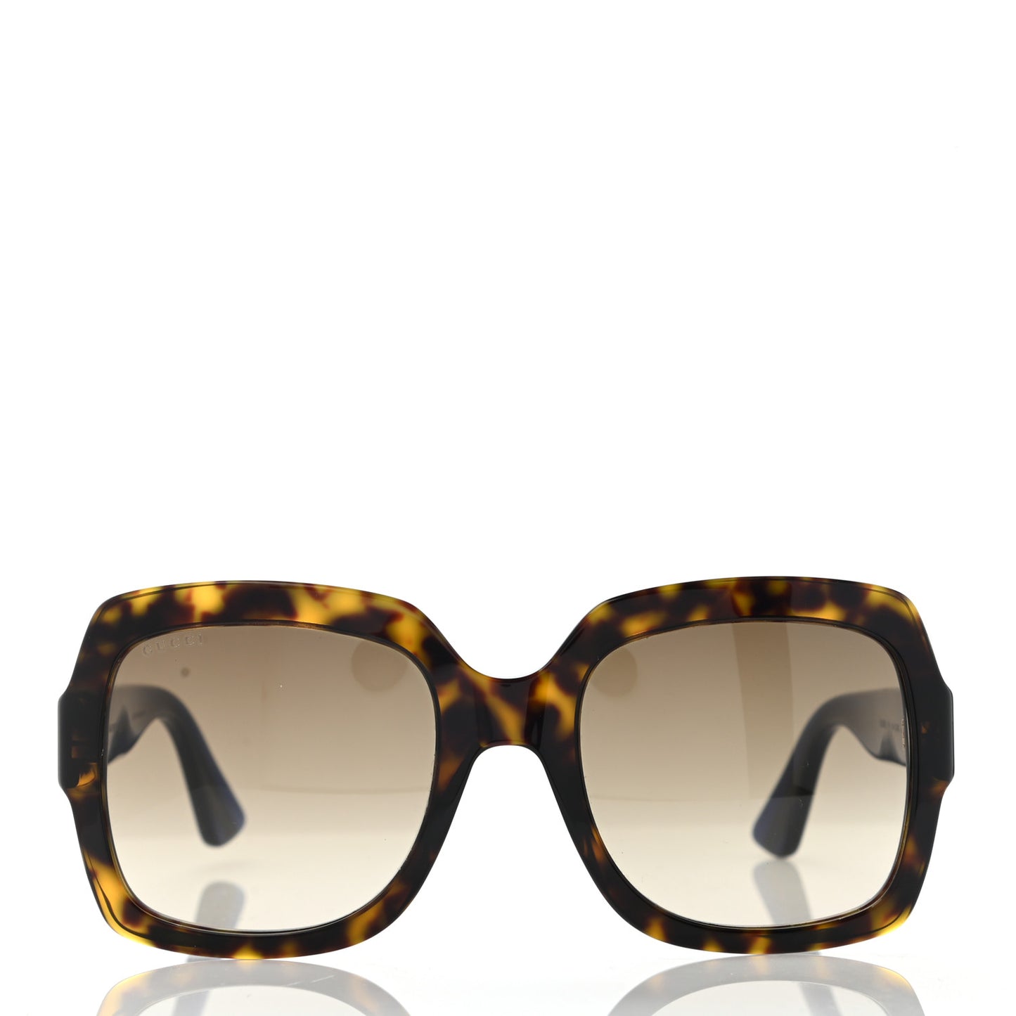 Oversize Square Web GG 0036S Sunglasses Tortoise