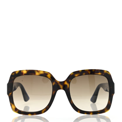 Gucci Oversize Square Web GG 0036S Sunglasses Tortoise 2 of 8
