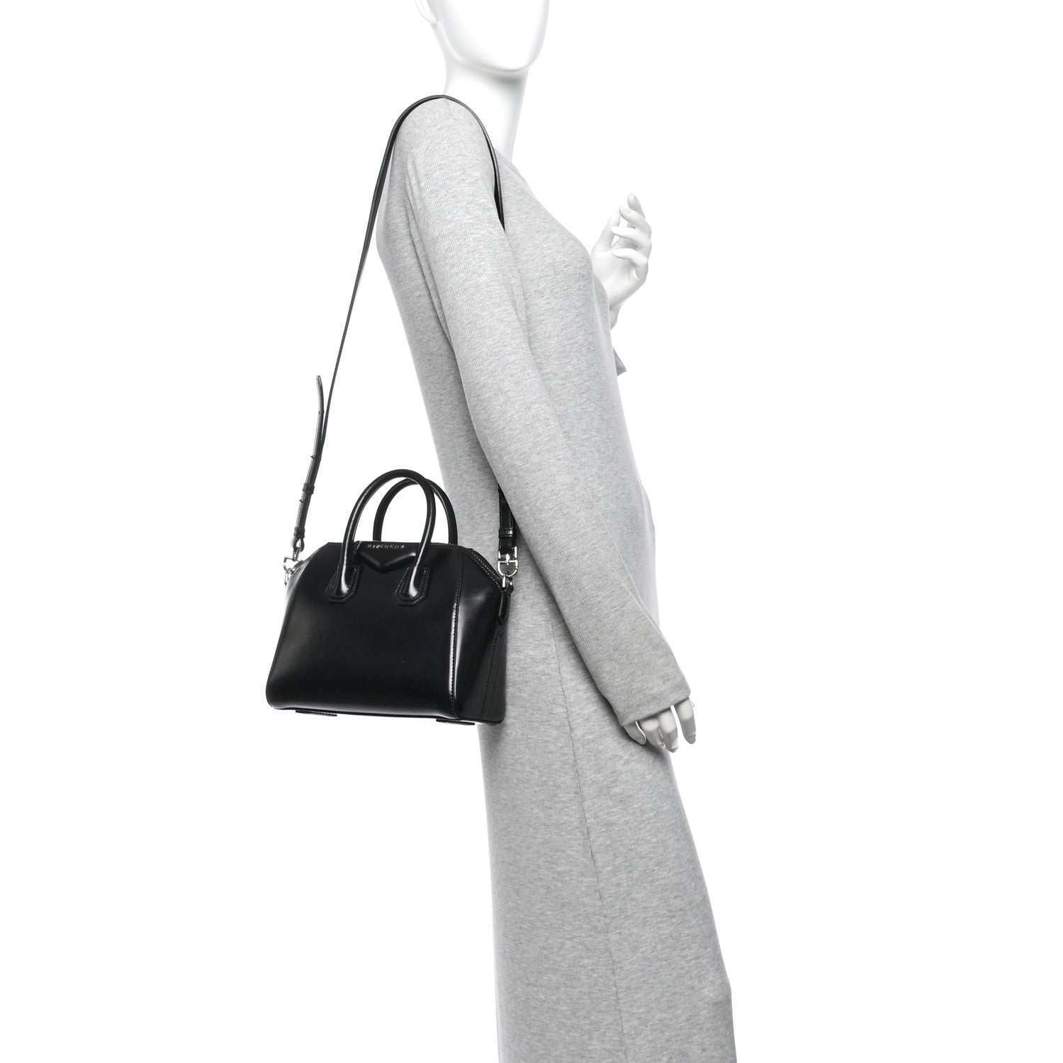 Givenchy Shiny Lord Calfskin Mini Antigona Black 2 of 11