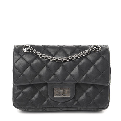 Chanel Iridescent Calfskin Quilted 2.55 Reissue 224 Flap Black 1 of 11