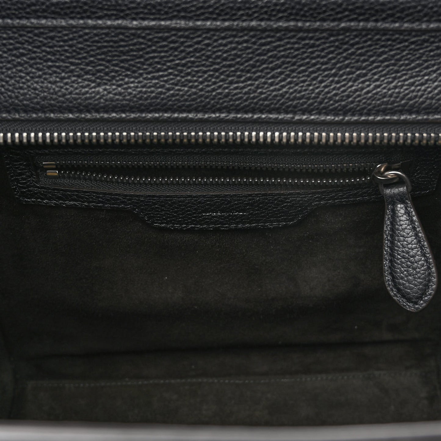 Drummed Calfskin Micro Luggage Black