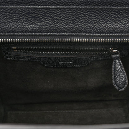 Celine Drummed Calfskin Micro Luggage Black 6 of 10