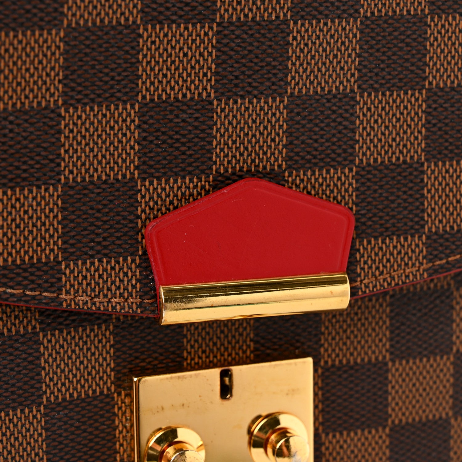 Louis Vuitton Damier Ebene Caissa Clutch Cherry Cherry 12 of 12