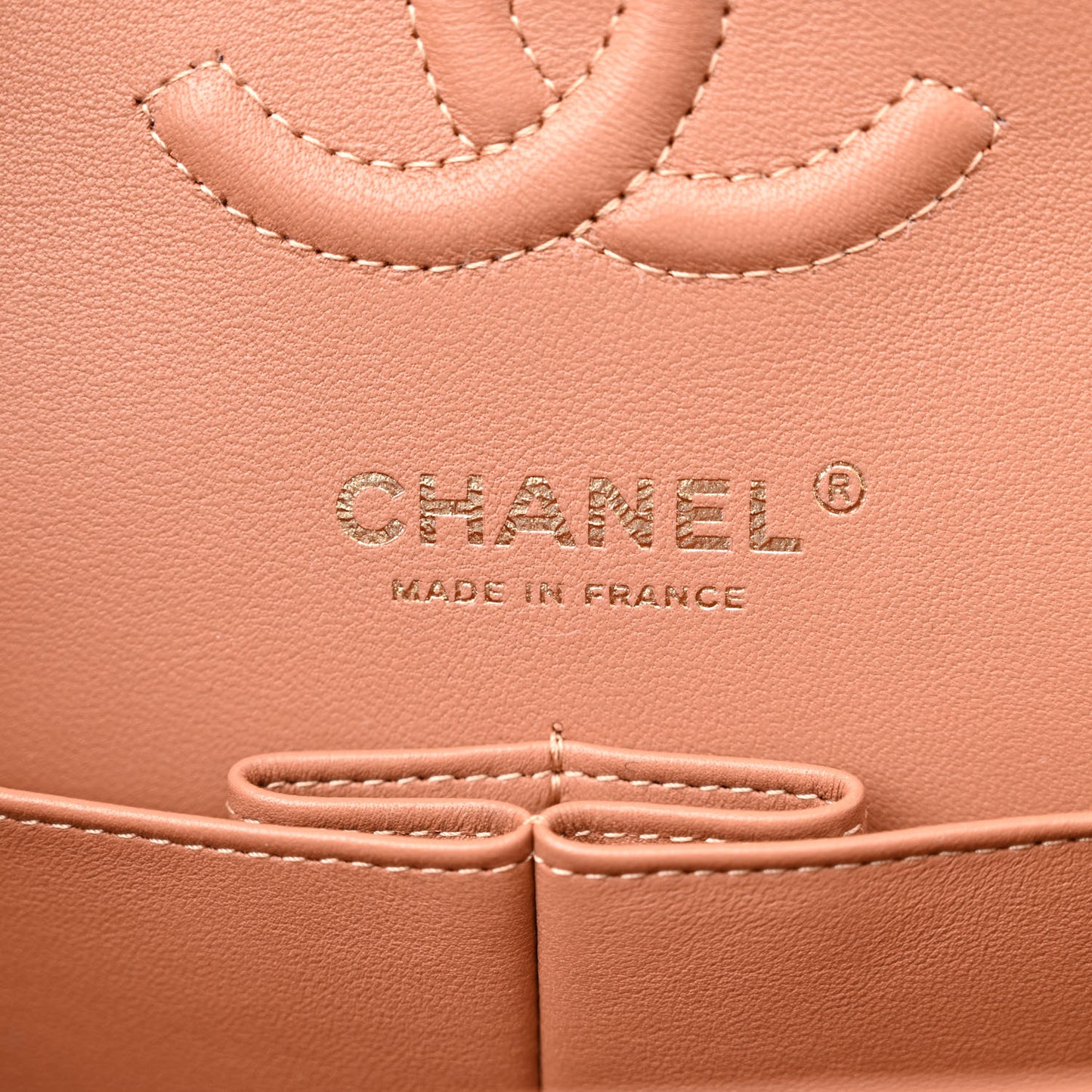 Lambskin Quilted Small Double Flap Brown