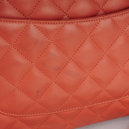 Chanel Lambskin Quilted Jumbo Double Flap Coral 10 of 10