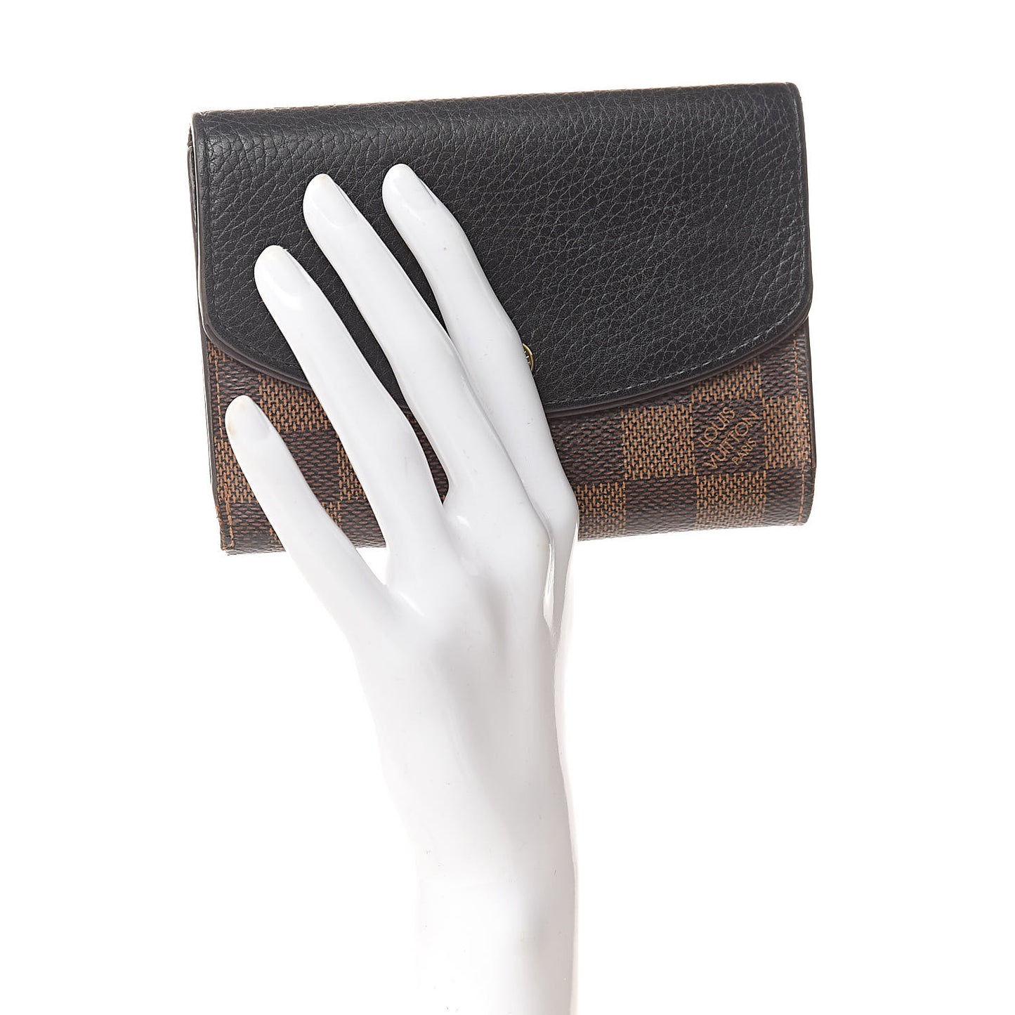 Damier Ebene Normandy Compact Wallet Black