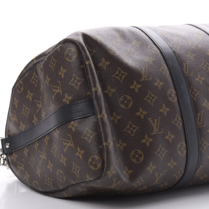 Louis Vuitton Monogram Macassar Keepall Bandouliere 45 8 of 10