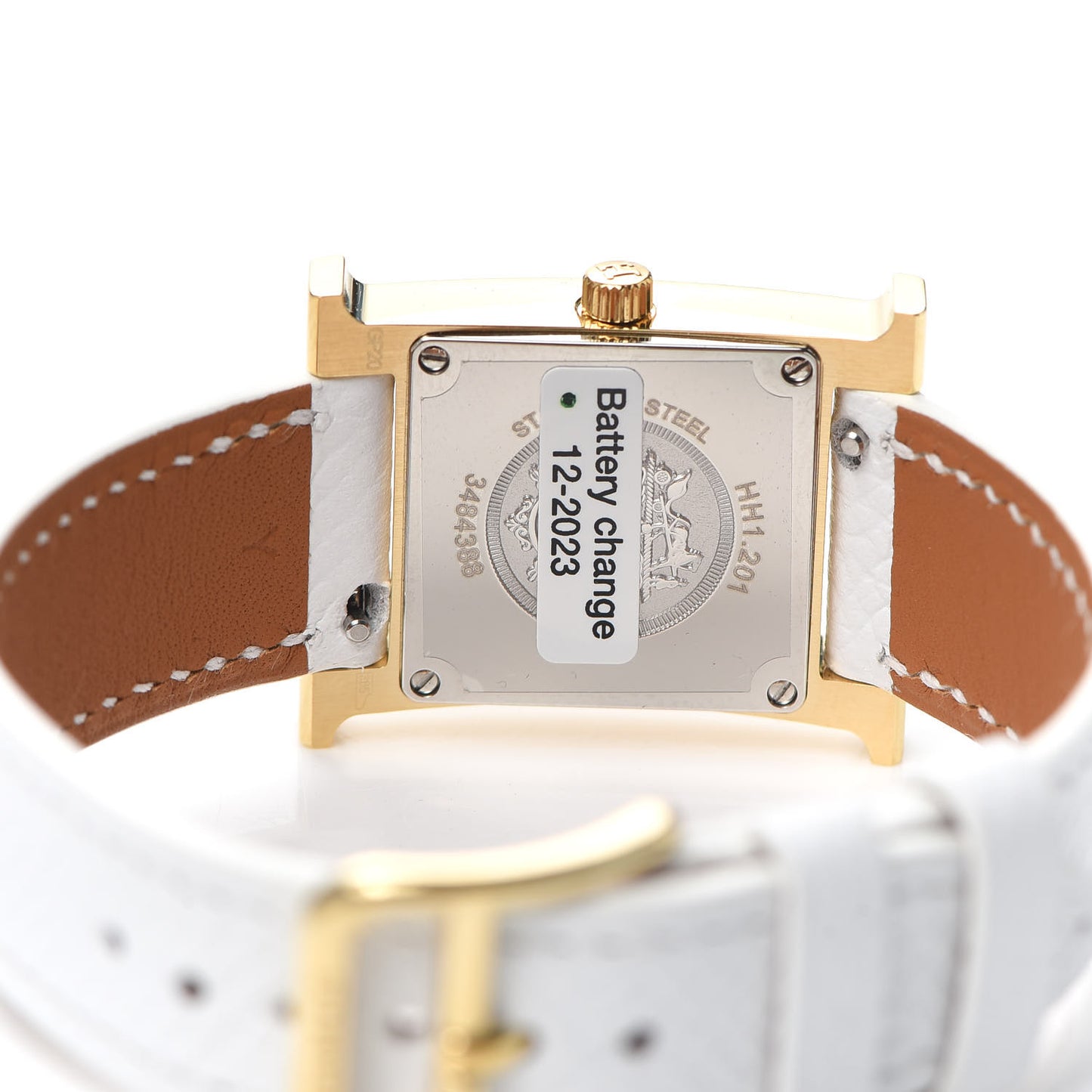 Stainless Steel Epsom 21mm Heure H Hour Quartz Watch Blanc