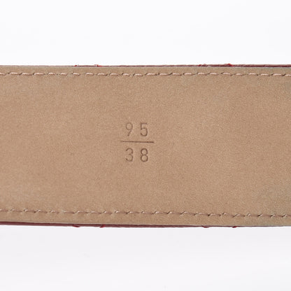 Chanel Caviar Quilted CC Belt 95 38 Red 5 of 11