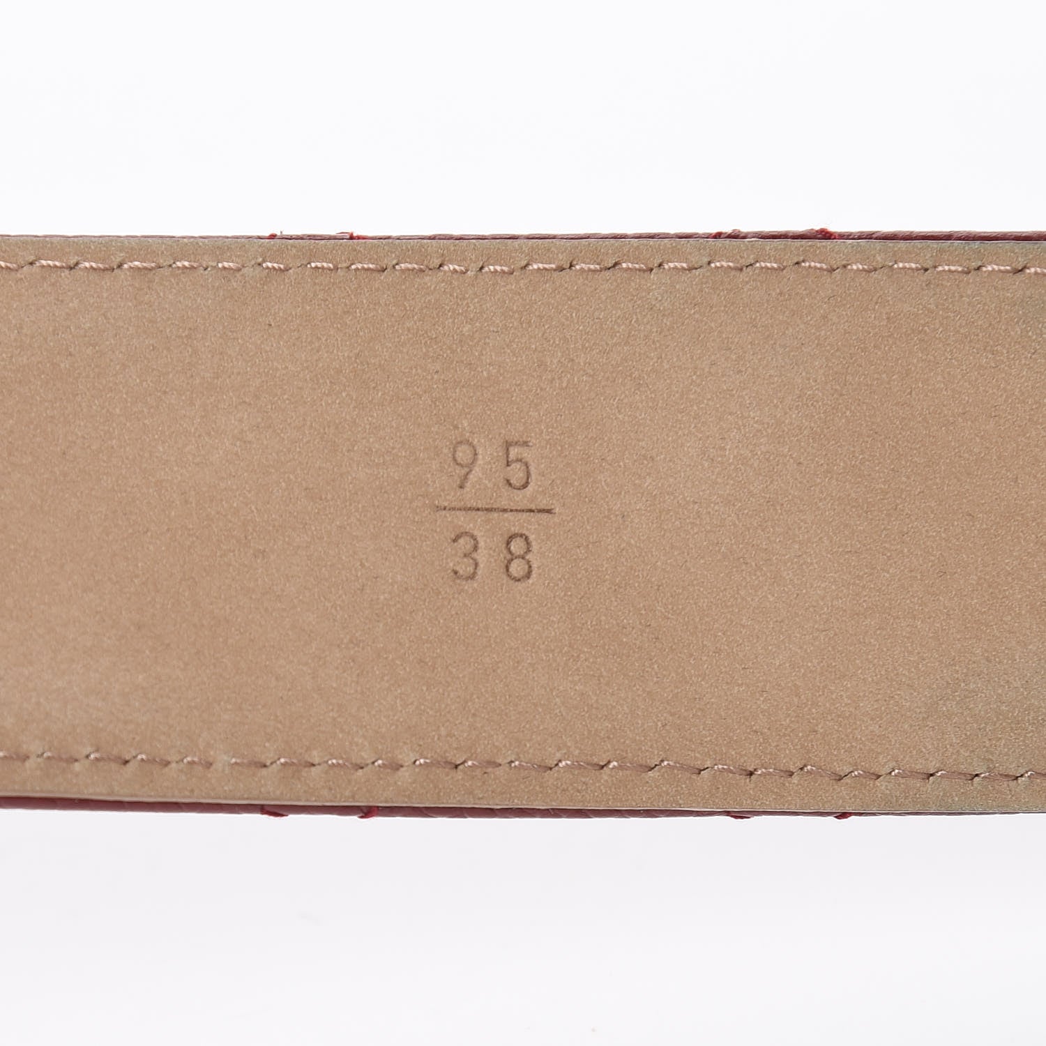 Chanel Caviar Quilted CC Belt 95 38 Red 5 of 11