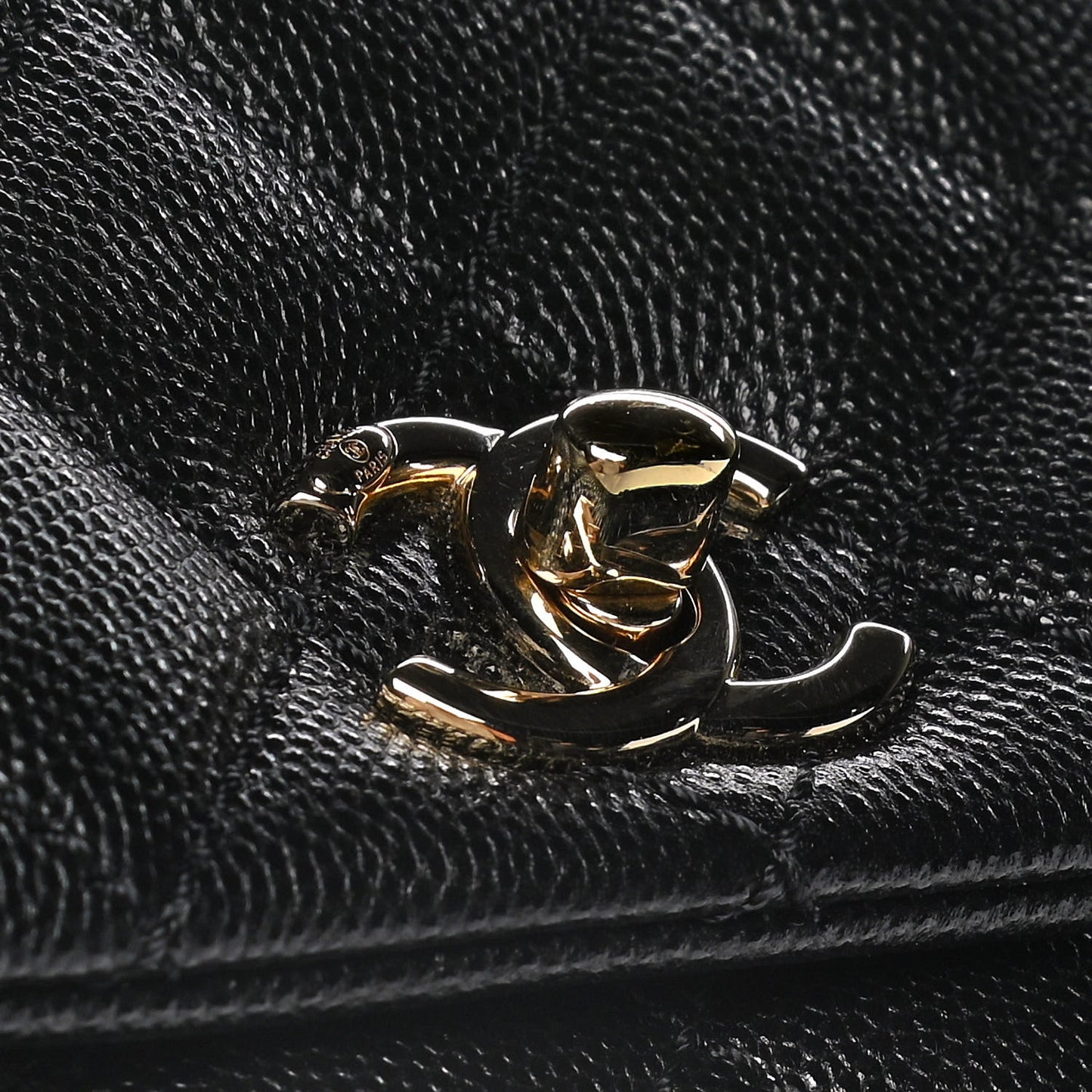 Caviar Quilted Extra Mini Coco Handle Flap Black