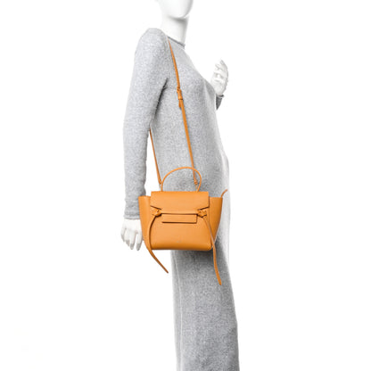Celine Grained Calfskin Nano Belt Bag Sunflower 2 of 10