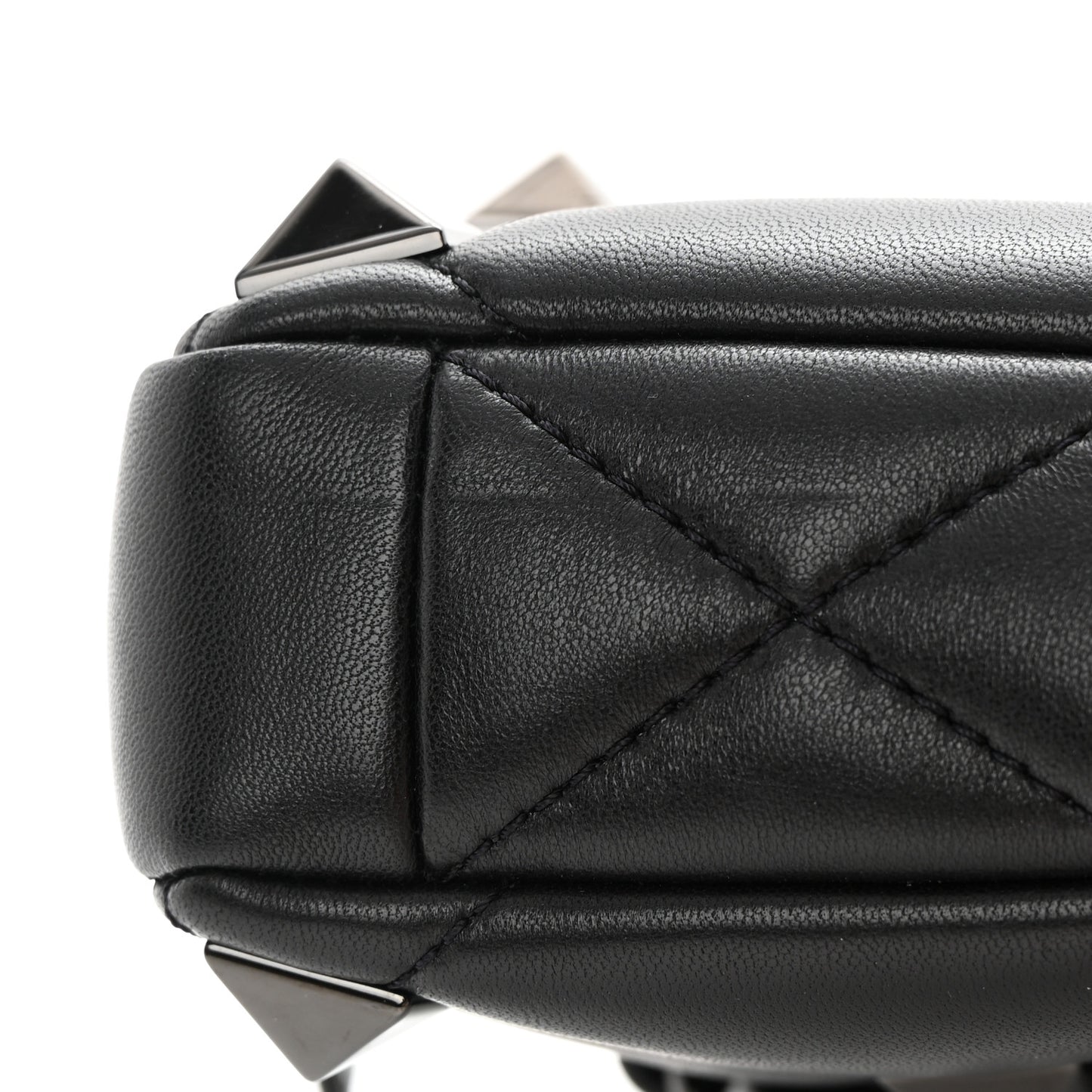 Nappa Monochrome Roman Stud Crossbody Bag Black