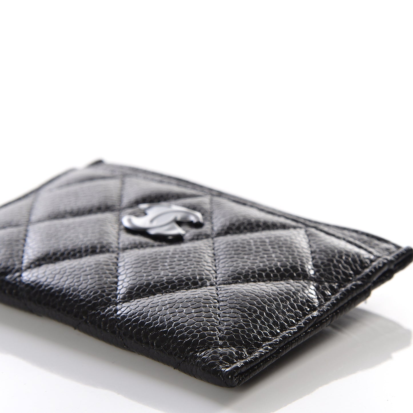 Caviar Quilted Incognito Card Holder Black