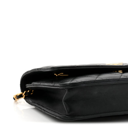 Chanel Lambskin Quilted Enamel Coco Casino Wallet On Chain WOC Black 10 of 15
