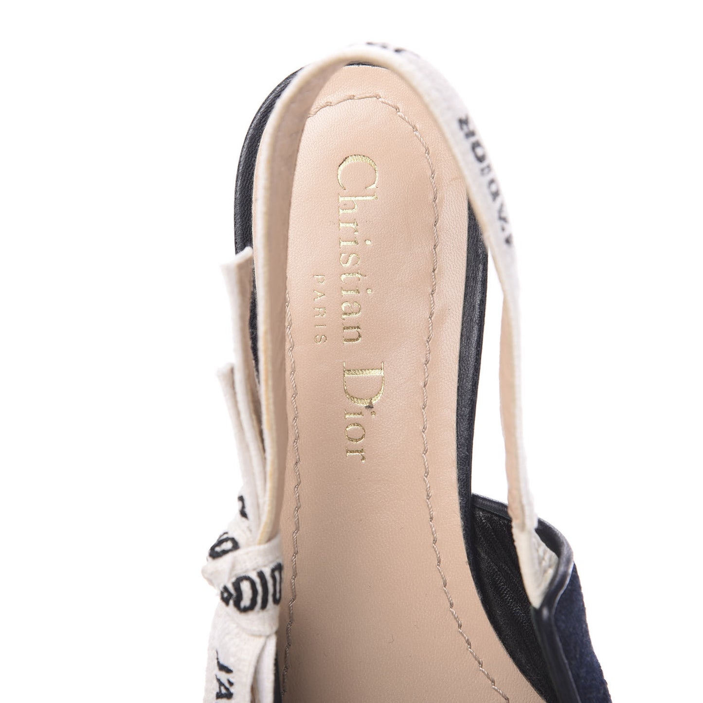 Denim Ribbon Patchwork J'Adior Slingback Ballet Flats 36 Deep Blue