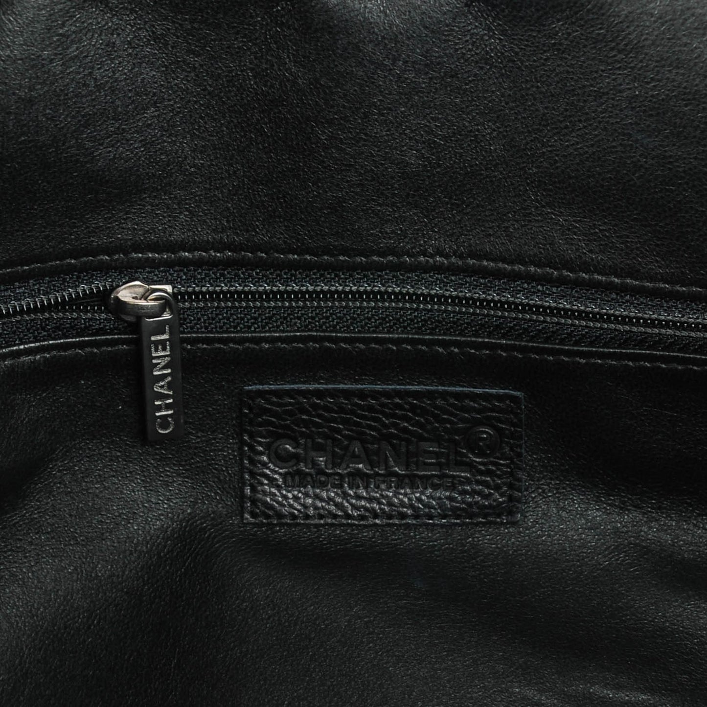 Calfskin Quilted Large Bowler Black