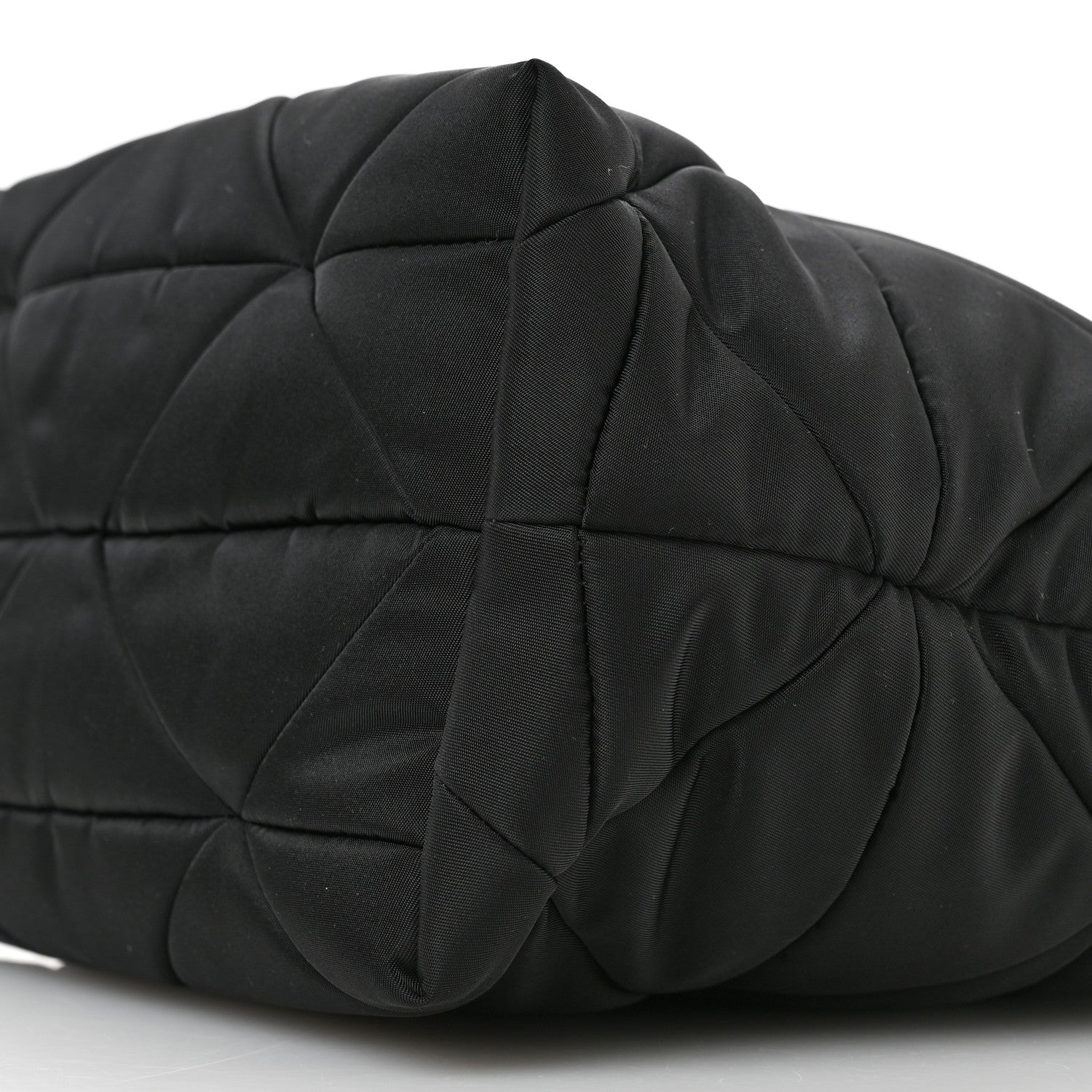 Prada Re-Nylon Nappa Triangle Quilted Padded Double Handled Zip Pocket Tote Black 12 of 12