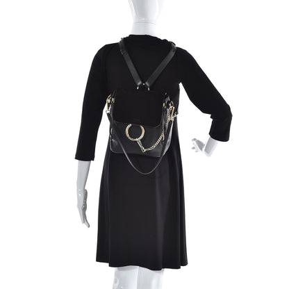 Chloe Suede Calfskin Small Faye Backpack Black 2 of 8