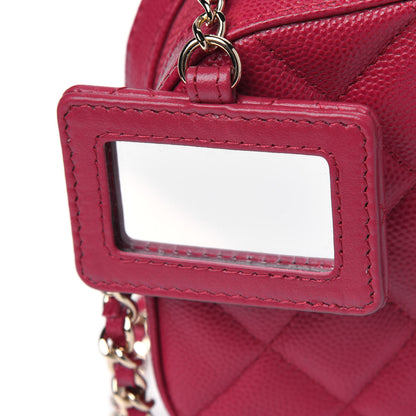 Chanel Caviar Quilted Camera Case Dark Pink 5 of 5