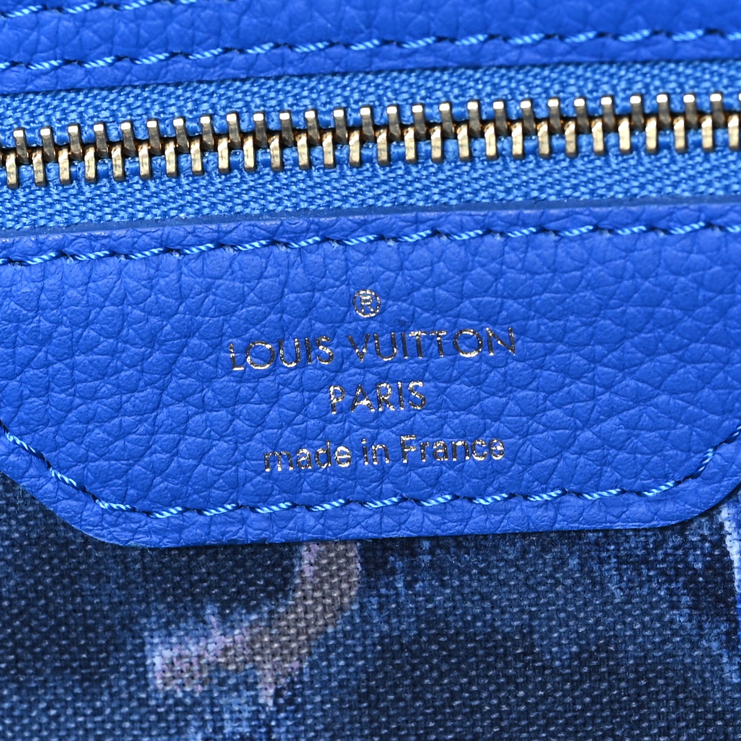 Louis Vuitton Monogram Articles de Voyage Ikat Neverfull MM Grand Blue 6 of 10