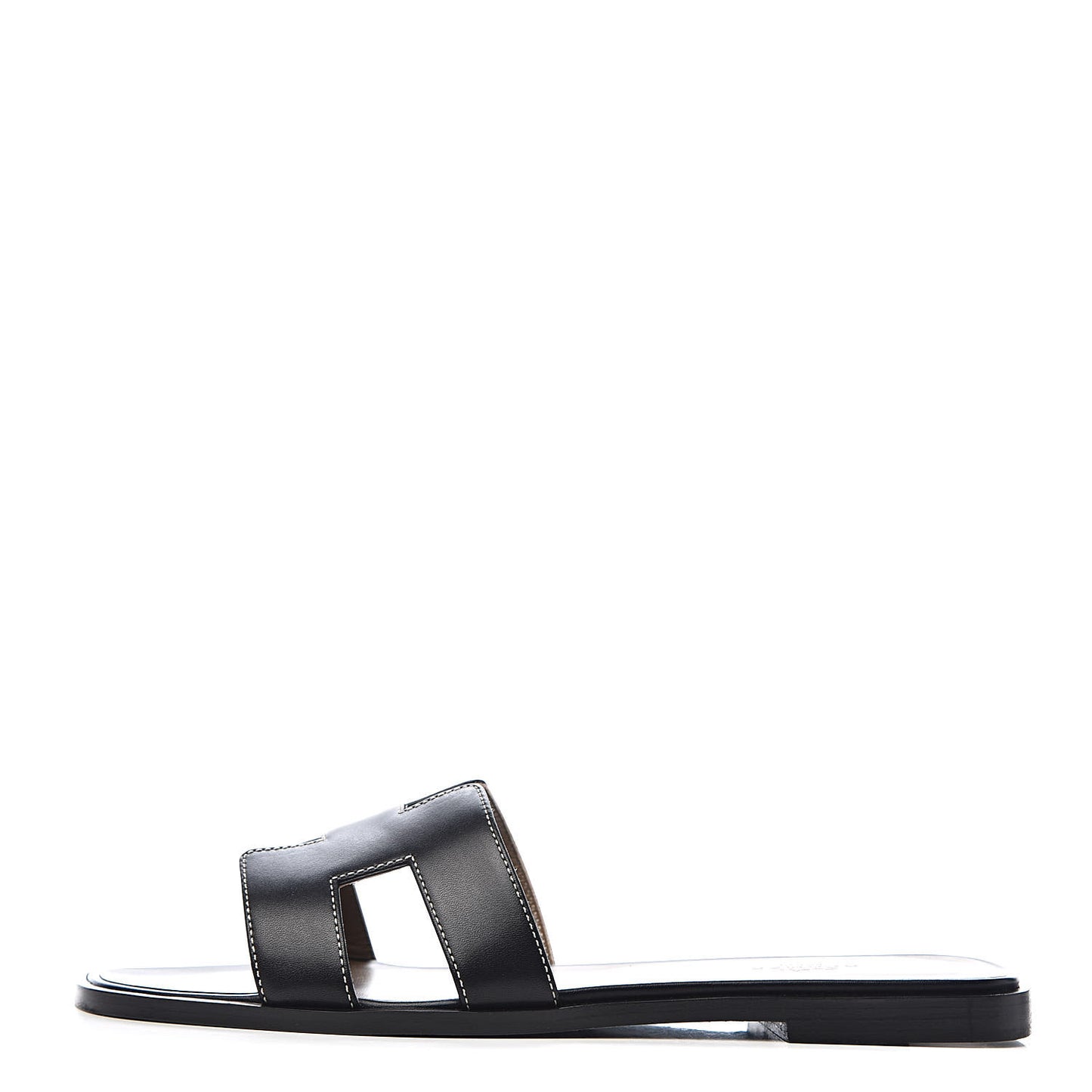 Box Calfskin Oran Sandals 39 Black