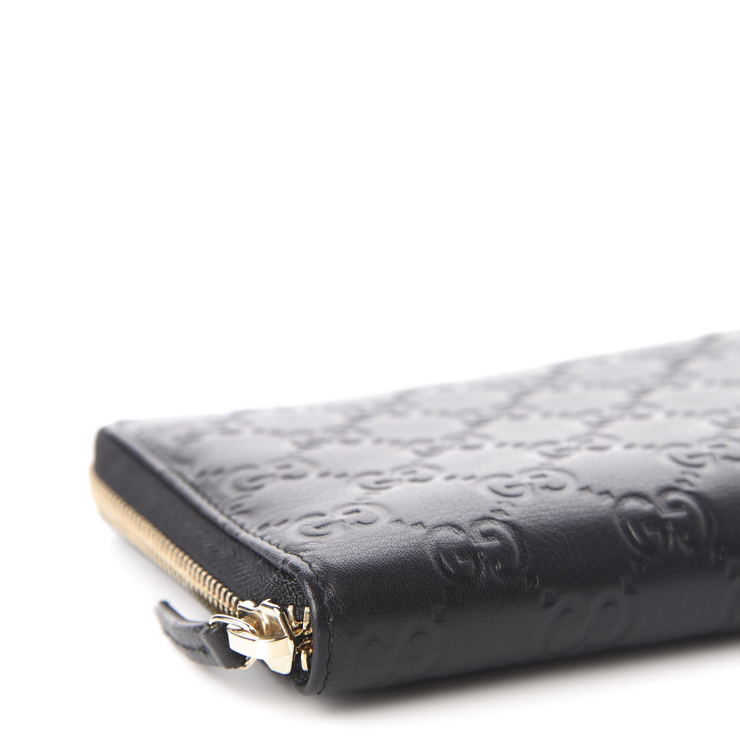 Guccissima Zip Around Travel Wallet Black