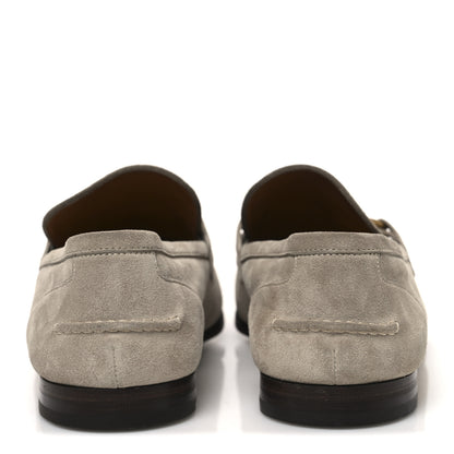 Gucci Suede Horsebit Mens Jordaan Loafers 10 Oatmeal 6 of 11