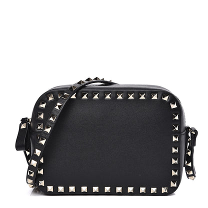 Valentino Garavani Calfskin Rockstud Camera Crossbody Bag Black 1 of 11