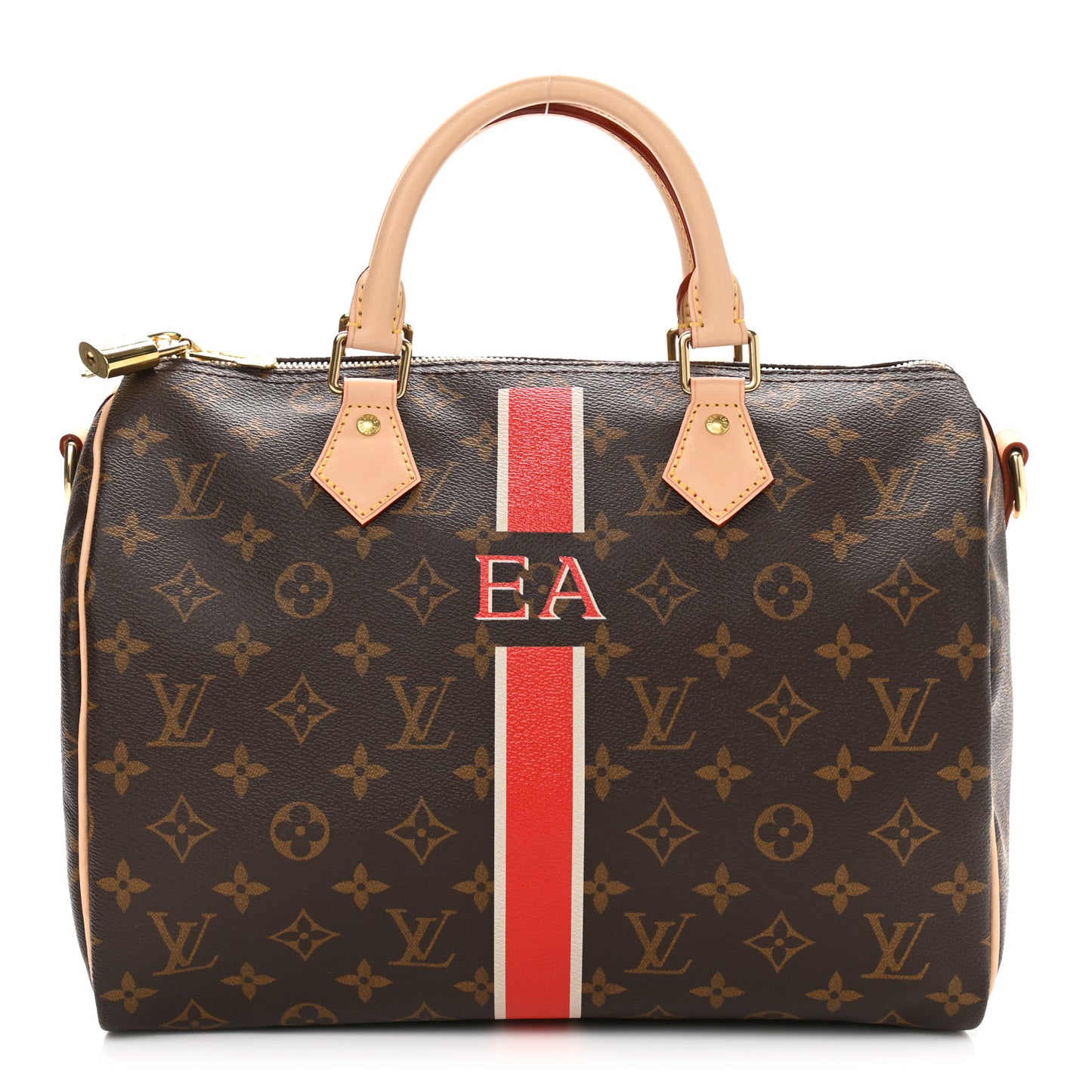 Monogram My LV Heritage Speedy Bandouliere 30 Fuchsia White