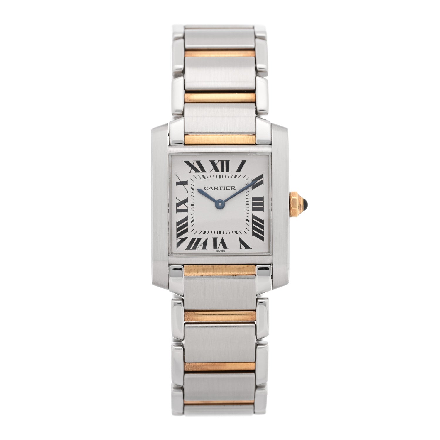 Cartier Stainless Steel 18K Yellow Gold 25mm Tank Francaise Quartz Watch 1 of 5