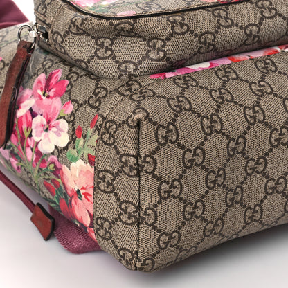 Gucci GG Supreme Monogram Blooms Small Single Buckle Backpack Beige Multicolor Dry Rose 8 of 15