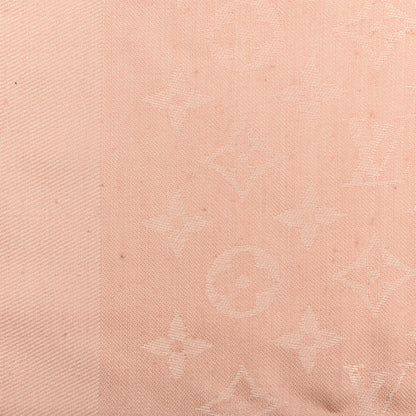Louis Vuitton Silk Wool Monogram Shawl Rose 4 of 4