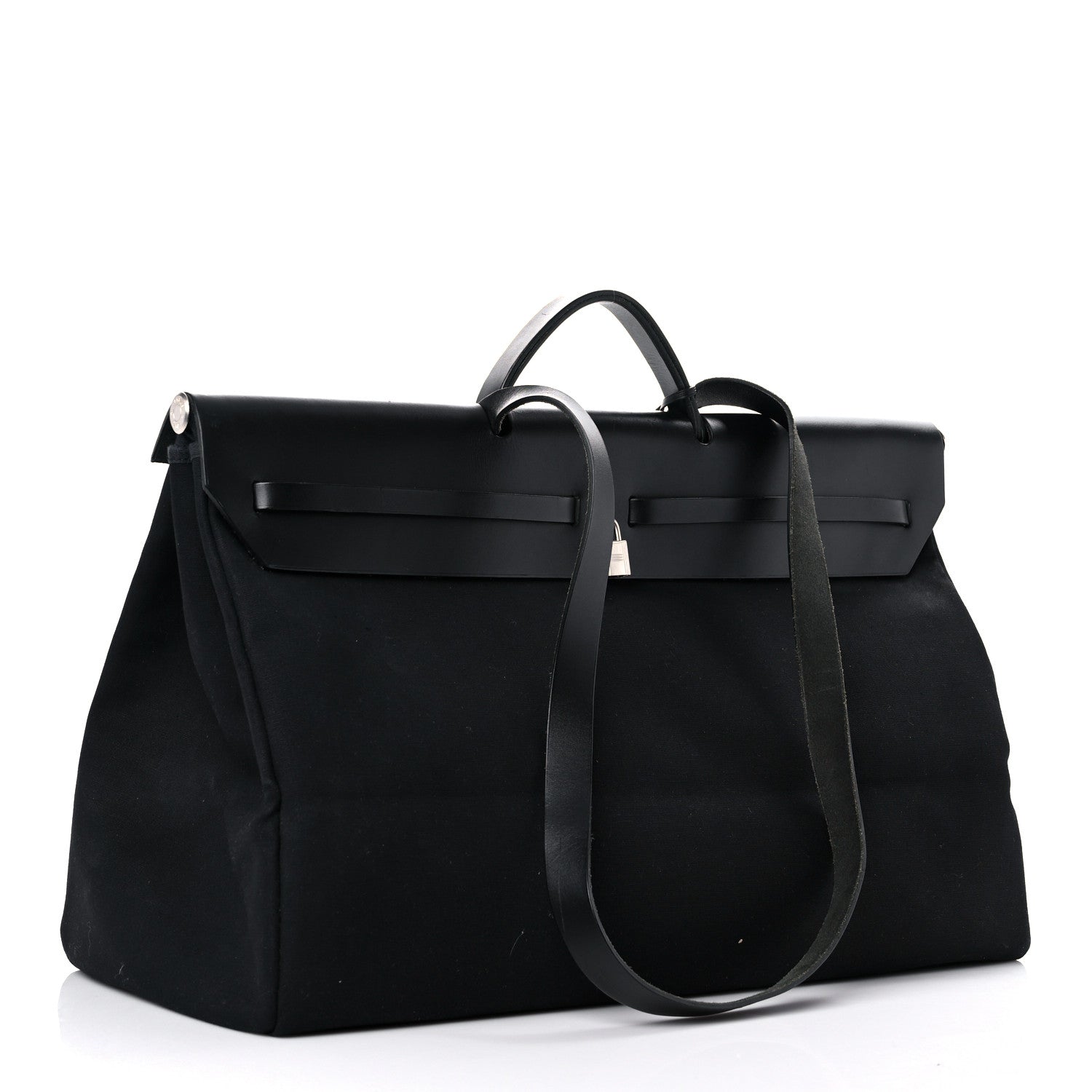Hermes Toile Vache Hunter Herbag 50 Black 4 of 27