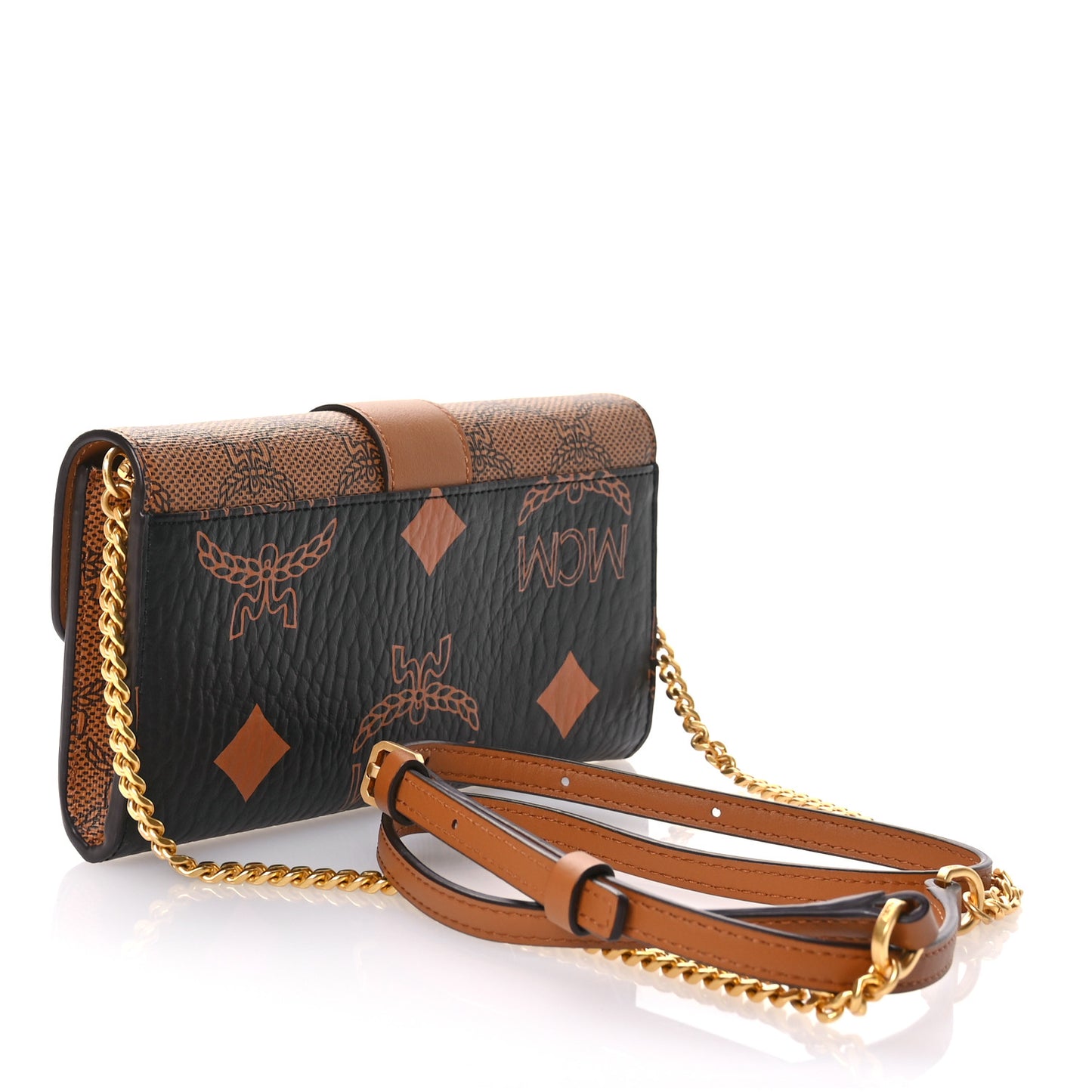 Lauretos Visetos Monogram Mini Tracy Crossbody Bag Black