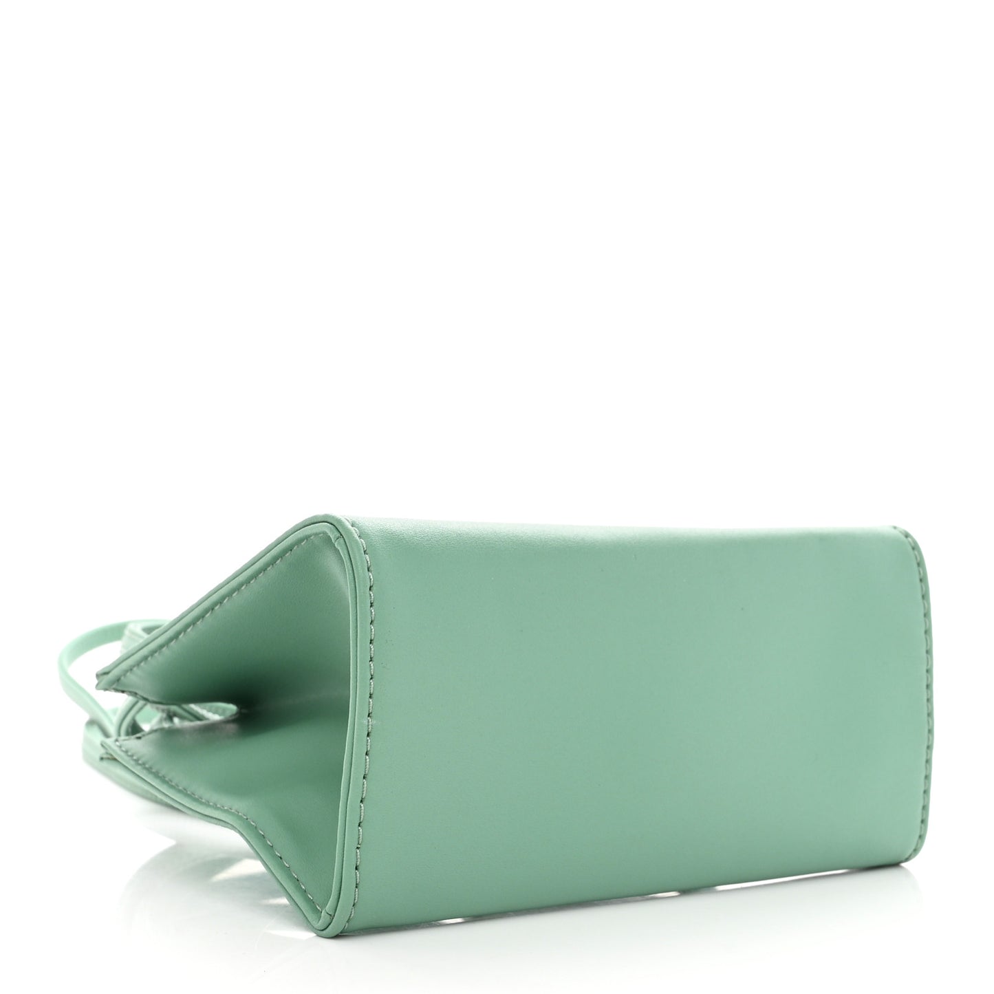 Vegan Leather Small Shopping Bag Sage