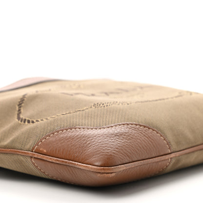 Prada Jacquard Logo Small Flat Messenger Bag Corda Brandy 9 of 15