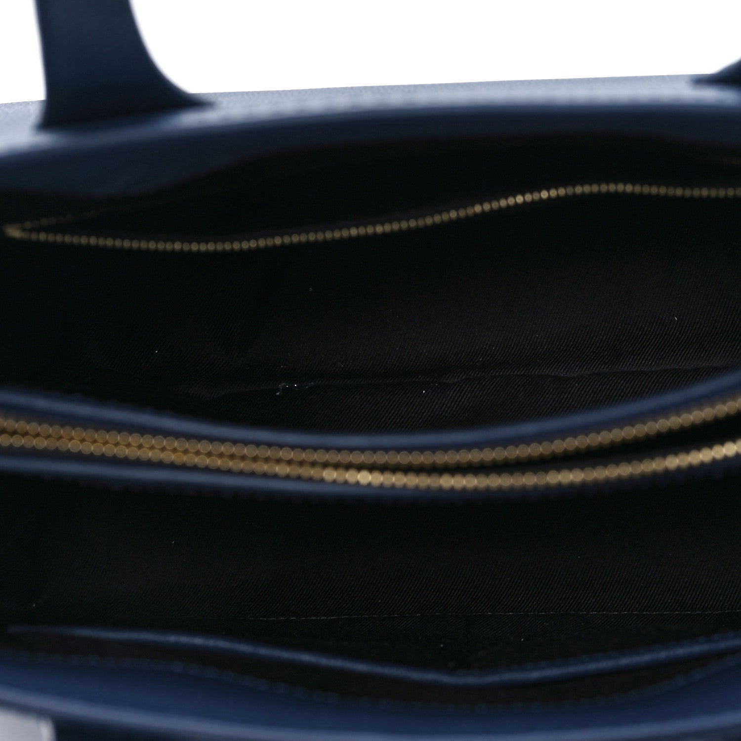 Burberry Derby Calfskin Vintage Check Medium Banner Tote Regency Blue 5 of 10