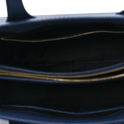 Burberry Derby Calfskin Vintage Check Medium Banner Tote Regency Blue 5 of 10