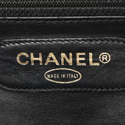 Chanel Calfskin Stitched XL Weekender Black 6 of 10
