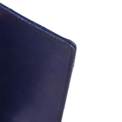 Chanel Glazed Calfskin Quilted East West Flap Blue 8 of 17