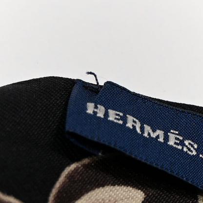 Hermes Silk Les Cles Twilly Black 4 of 4