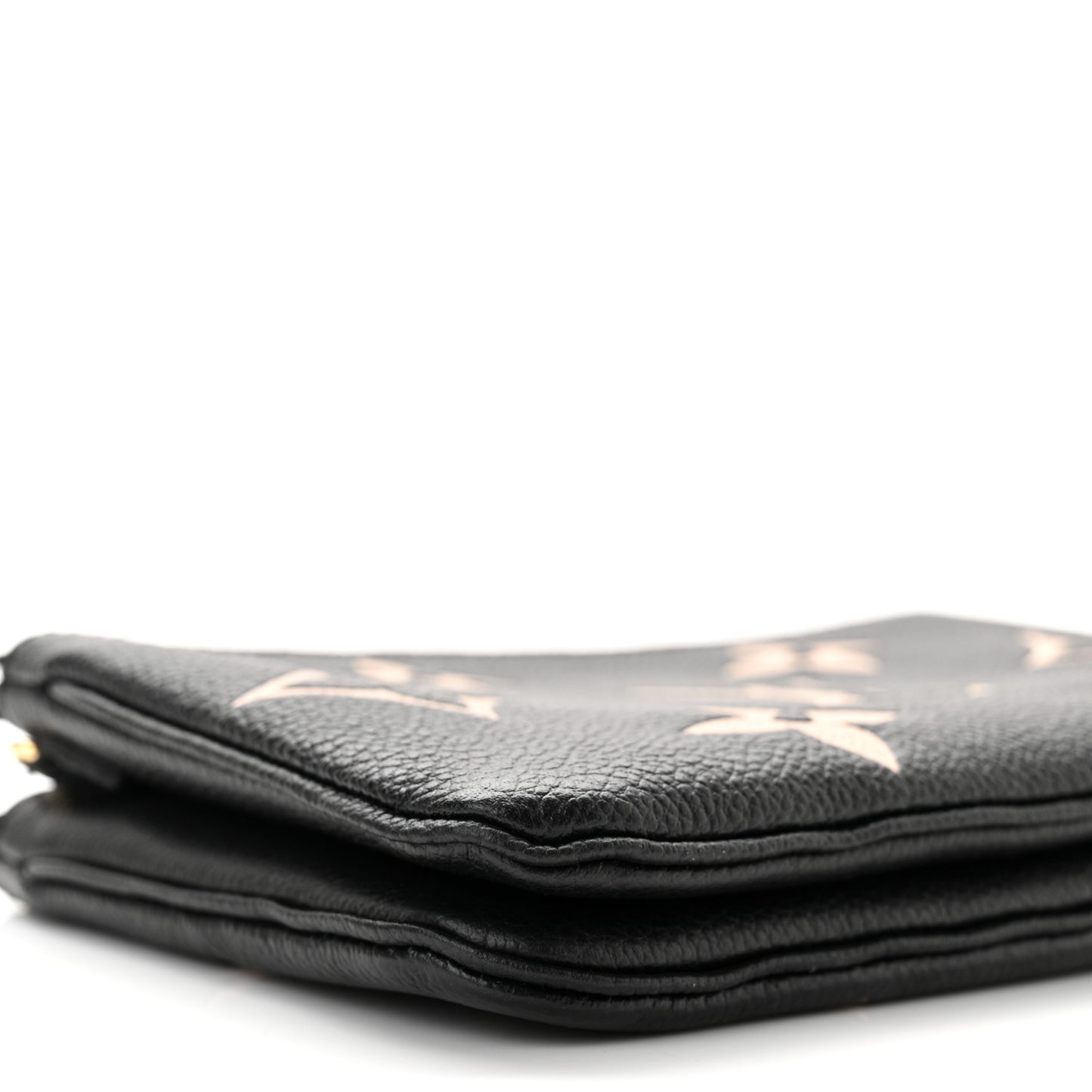 Empreinte Monogram Giant Double Zip Pochette Black Cream