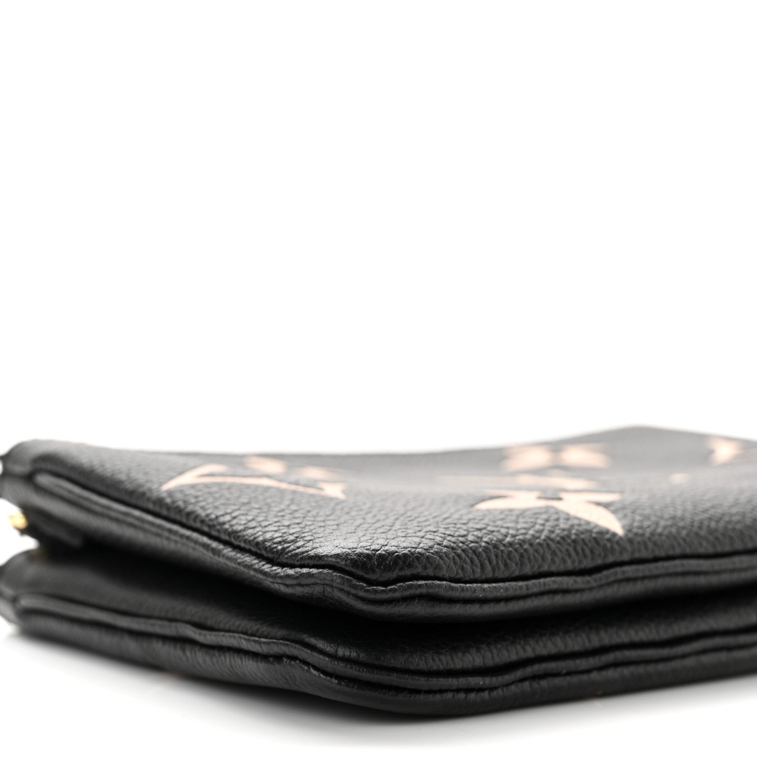 Louis Vuitton Empreinte Monogram Giant Double Zip Pochette Black Cream 8 of 10