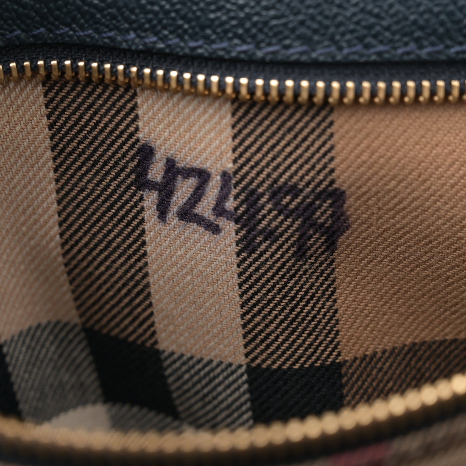 Burberry Soft Grain Calfskin Medium Buckle Tote Blue Carbon