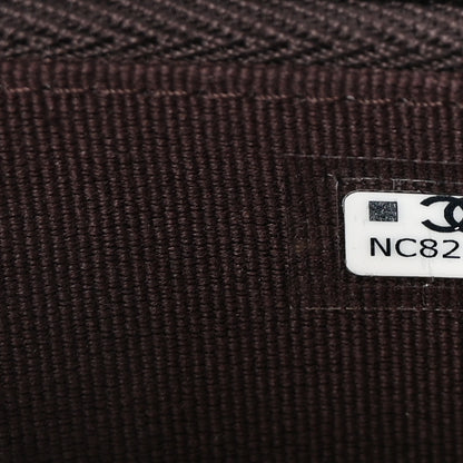 Chanel Caviar Quilted Textured CC Zip Around Card Holder Burgundy 7 of 8