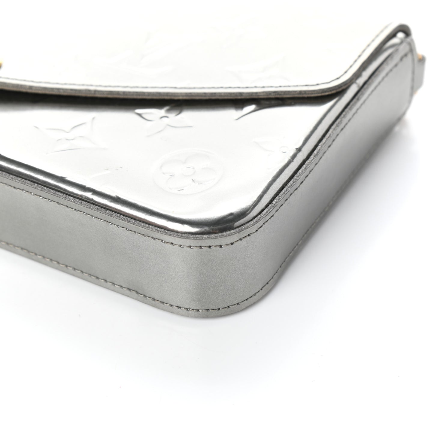 Vernis Felicie Pochette Chain Wallet Gris Metal