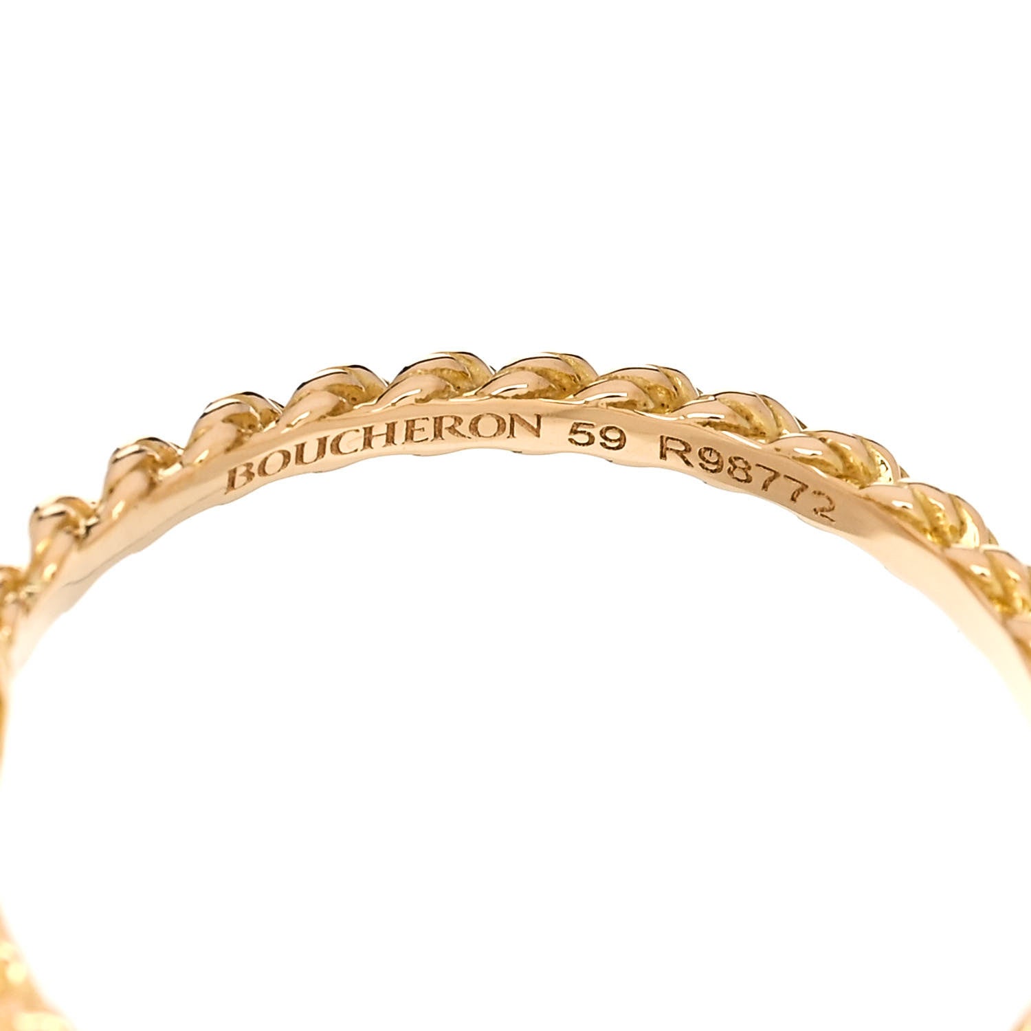 Boucheron 18K Yellow Gold Diamond XS Serpent Boheme Ring 59 8.75 4 of 5